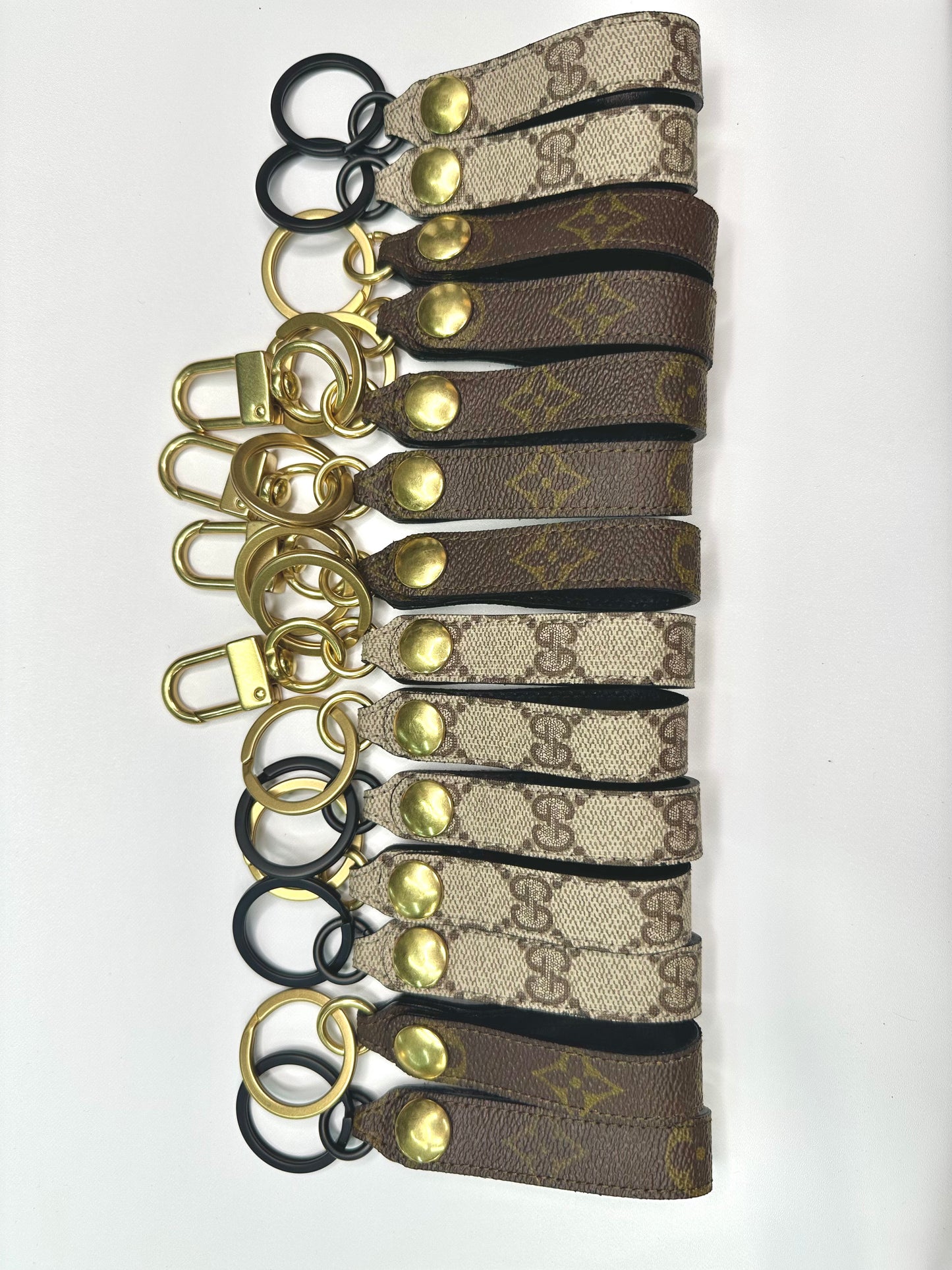 Upcycled lv hat and keychain combo