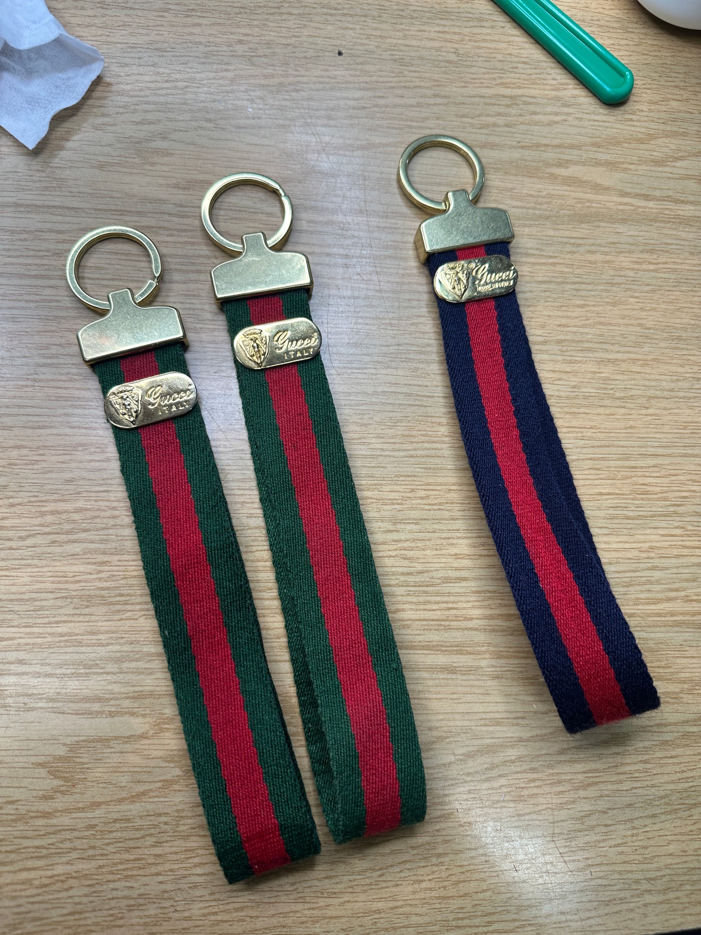 Gucci webbing wristlet