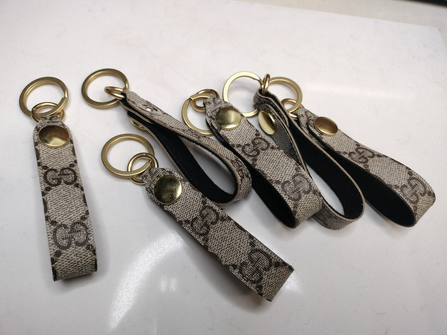 Upcycled Gucci Keychain merino wool