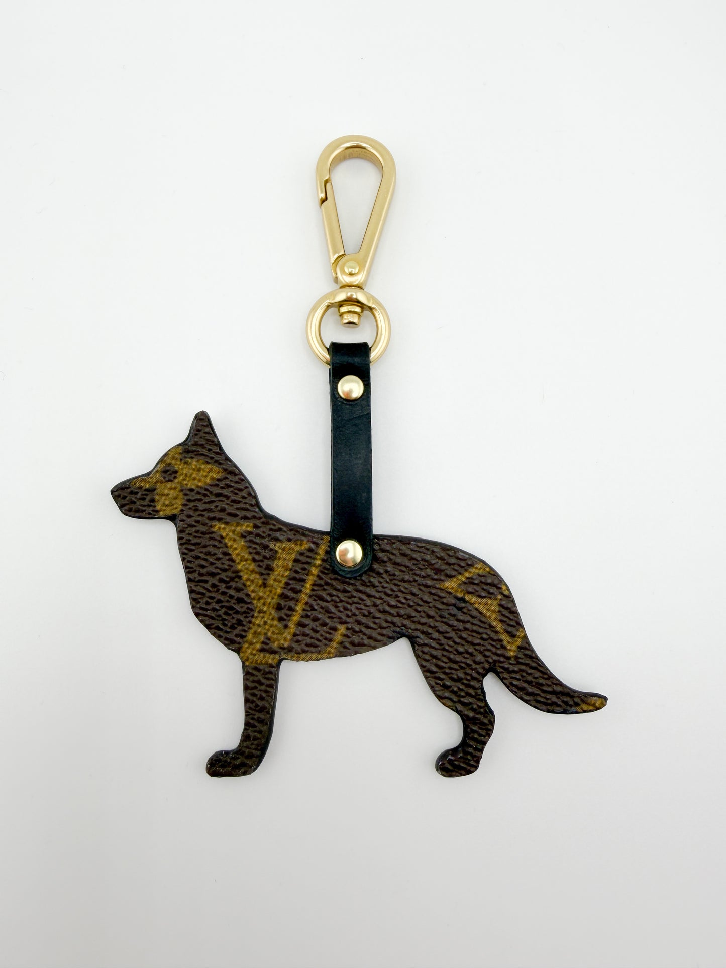 German Shepard bag charm with name