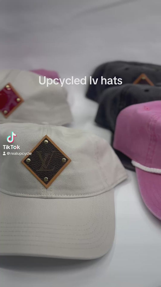 Hats with leather and diamond lv